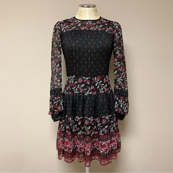 Michael Kors | Dresses | Michael Kors Longsleeve Tiered Dress | Poshmark